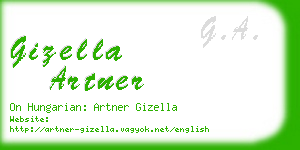 gizella artner business card